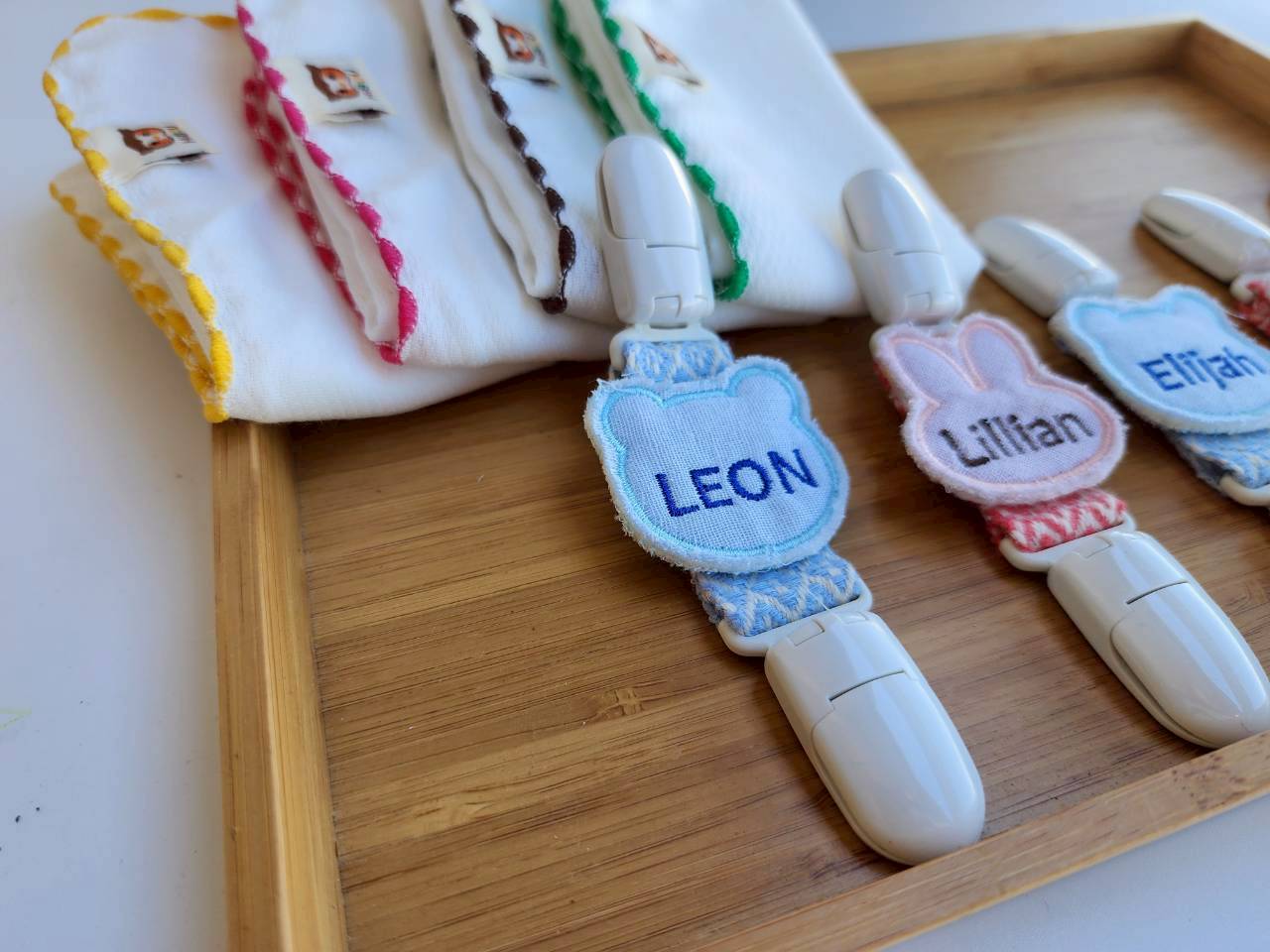 姓名刺繡手帕夾多色實拍