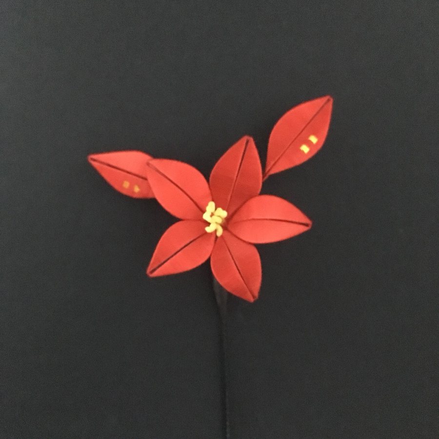 紅色百合春仔花作品