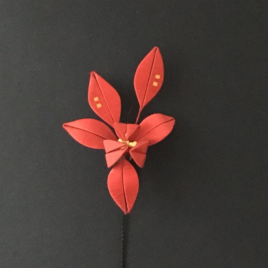 紅色玉蘭春仔花作品