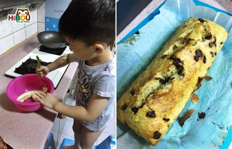 香蕉巧克力磅蛋糕-《親子育兒》小吃貨的食育之旅